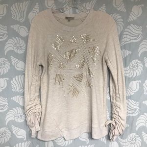 Democracy | Oatmeal top w/golden shimmer.